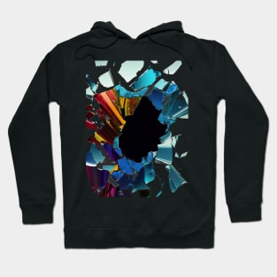 Colourfull broken glass Hoodie